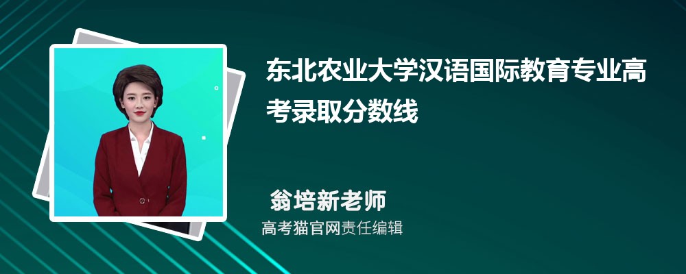 东北农业大学汉语国际教育专业高考录取分数线是多少?附历年最低分排名