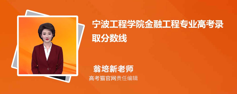 宁波工程学院金融工程专业高考录取分数线是多少?附历年最低分排名